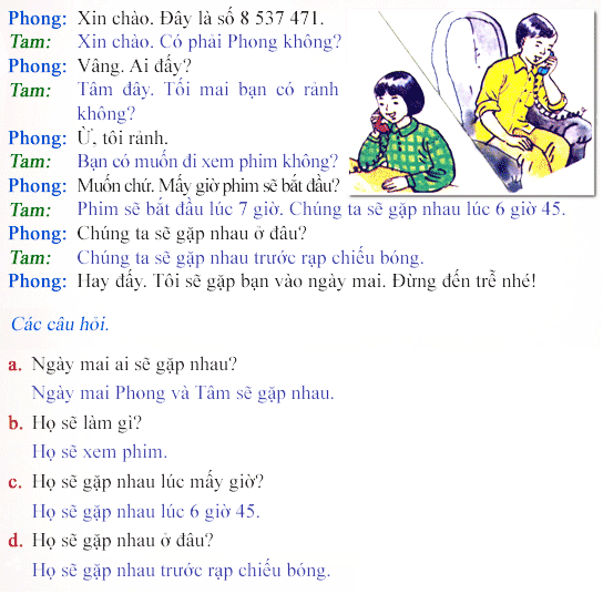 Học tiếng anh online phần 7 - Listen and Read, then answer the questions?