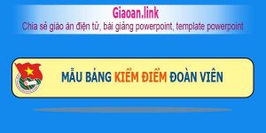 Mẫu bảng kiểm điểm đoàn viên