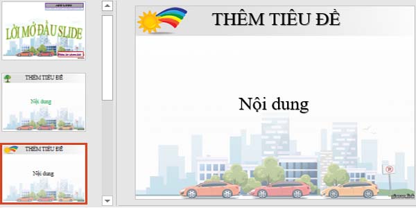 Template powerpoint giao thông 6