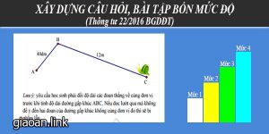 Xây dựng câu hỏi bốn mức độ theo thông tư 22