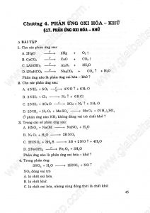 Giải bài tập hóa học lớp 10 chương 4