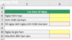 Ngày Giờ trong excel