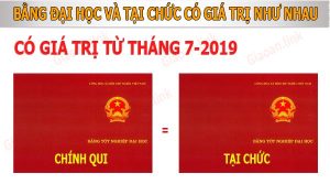 bằng tốt nghiệp đại học chính qui và tại chức