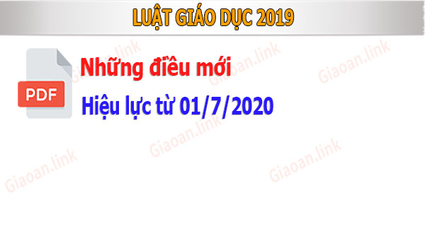 Luật giáo dục 2019