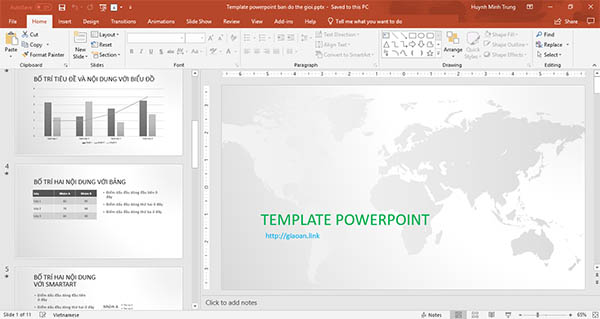 Template powerpoint bản đồ thế