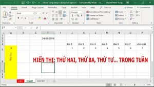định dạng ngày trong tuần