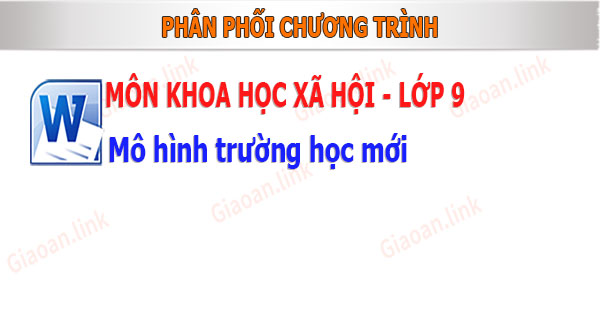 phân phối chương trình khoa học xa hội lớp 9