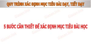 5 bước để xác định mục tiêu bài dạy