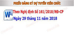 Phiếu đăng ký dự tuyển viên chức