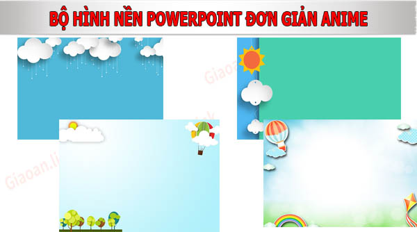 bo hinh nen powerpoint don gian anime