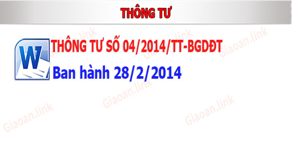 thong tu so 04-2014-bgdđt