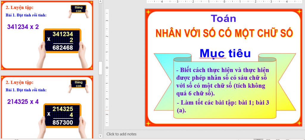 ppt toán lớp 4 nhân với số có một chữ số