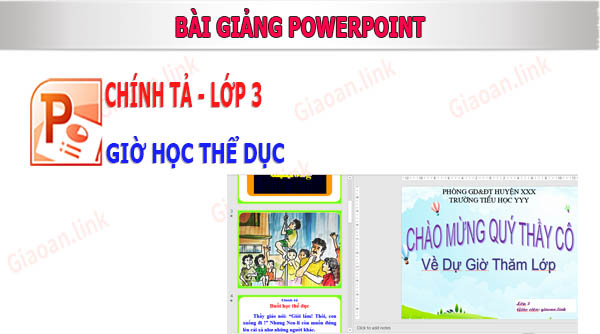 bài giảng powerpoint chính tả lớp 3 gio hoc thể dục