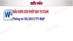 mẫu đơn xin phép bay flycam