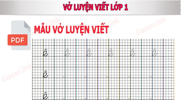 mẫu vở luyện viết lớp 1