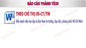 mẫu báo cáo thành tích theo chỉ thị 05