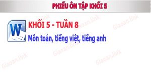 phiếu ôn tập khối 5 tuần 8