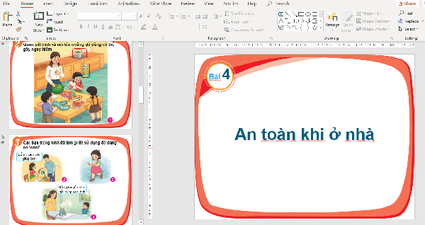 powerpoint tnxh 1 bài 4 an toàn khi ở nhà