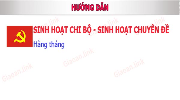 huong dan sinh hoat chi bo va huong dan sinh hoat chuyên đề