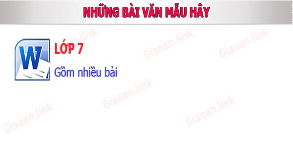 những bài văn mẫu lớp 7