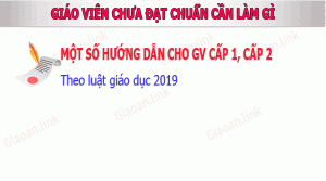 giao vien chua dat chuan can lam gi