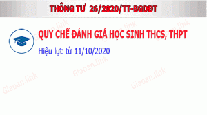 thong tu 26-2020-tt-bgdđt