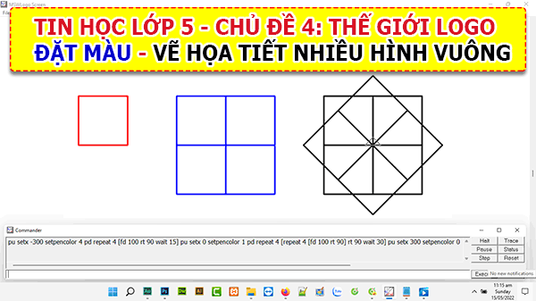 MSWLogo cách vẽ một số hình căn bản  Em Yêu Tin Học