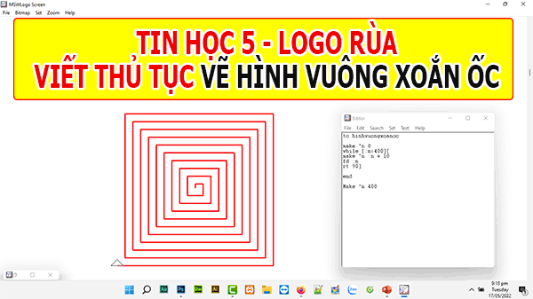 Rùa vẽ hình vuông xoắn ốc: Ấn tượng ngay từ cái nhìn đầu tiên, mẫu rùa vẽ hình vuông xoắn ốc đầy sáng tạo sẽ khiến bạn trầm trồ với kỹ thuật vẽ tuyệt vời. Hãy xem đoạn video này để khám phá bí quyết tạo ra những hình vẽ đẹp và ấn tượng như vậy với rùa vẽ của bạn!