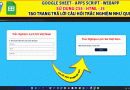 Googlesheet Apps script Webapp | Tạo trang trắc nghiệm online như Quiz