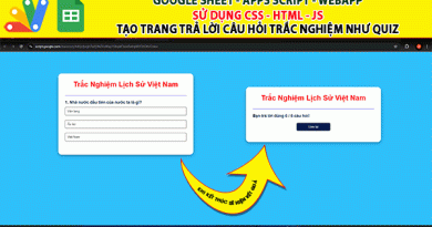 Googlesheet Apps script Webapp | Tạo trang trắc nghiệm online như Quiz