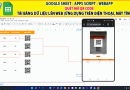 Google sheet apps script | Scan QR code – Filter and get data table display on webapp