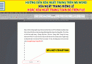 Tip on Ms Word Hướng dẫn tạo ngắt trang, xóa ngắt trang đơn lẽ hoặc toàn bộ ngắt trang trên file doc