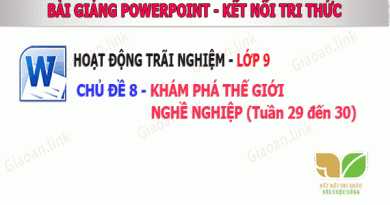 Giáo Án Hoạt Động Trải Nghiệm 9 Kết Nối Tri Thức Chủ Đề 8: Khám phá thế giới nghề nghiệp