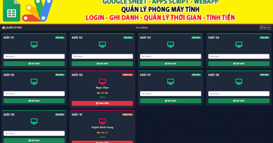 Hệ Thống Quản Lý Phòng Game “Cloud-Native” với Google Apps Script