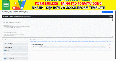 Form Builder | Trình tạo form nhập liệu nhanh chóng – Bản V1